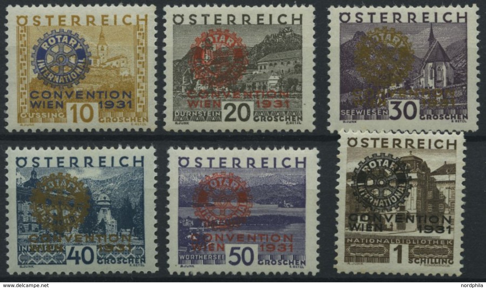 ÖSTERREICH 518-23 *, 1931, Rotary, Falzrest, Prachtsatz - Altri & Non Classificati