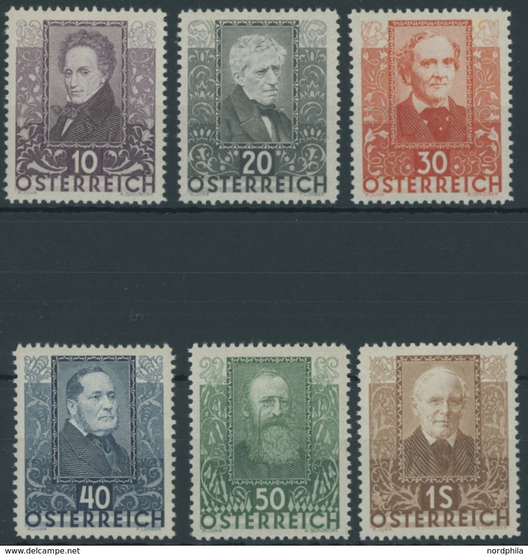 ÖSTERREICH 1918-1938 524-29 **, 1931, Dichter, Postfrischer Prachtsatz, Mi. 220.- - Andere & Zonder Classificatie