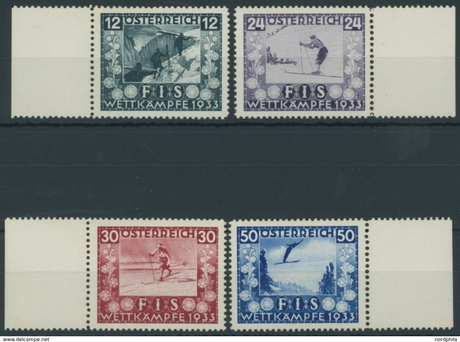 ÖSTERREICH 1918-1938 551-54 *, 1933, FIS I, Falzrest, Prachtsatz - Autres & Non Classés