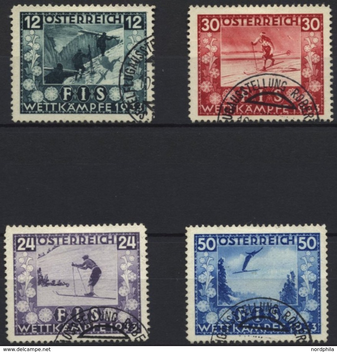 ÖSTERREICH 551-54 O, 1933, FIS I, Sonderstempel, üblich Gezähnter Prachtsatz - Autres & Non Classés