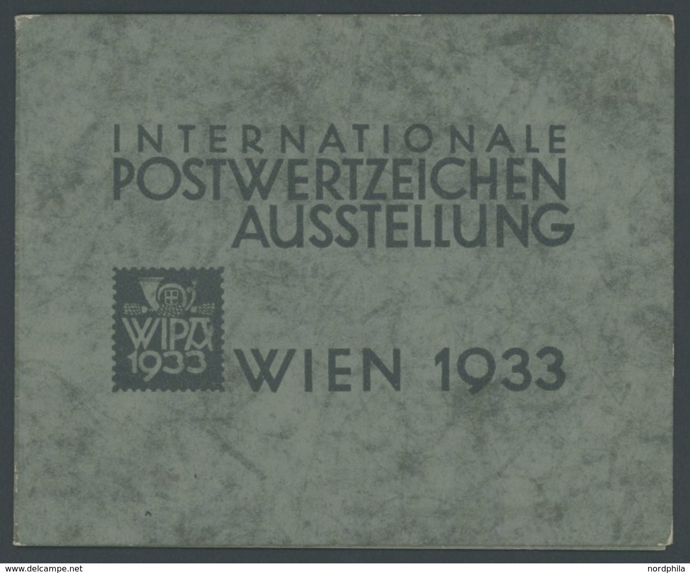 ÖSTERREICH Bl. 1 **, 1933, Block WIPA, Postfrisch Mit Den üblichen Leichten Klebespuren Im Oberrand, Inklusive Originalu - Autres & Non Classés