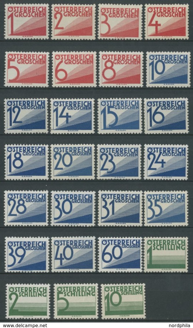 PORTOMARKEN P 132-58 **, 1925, Neue Ziffernzeichnungen, Postfrischer Prachtsatz, Mi. 750.- - Taxe