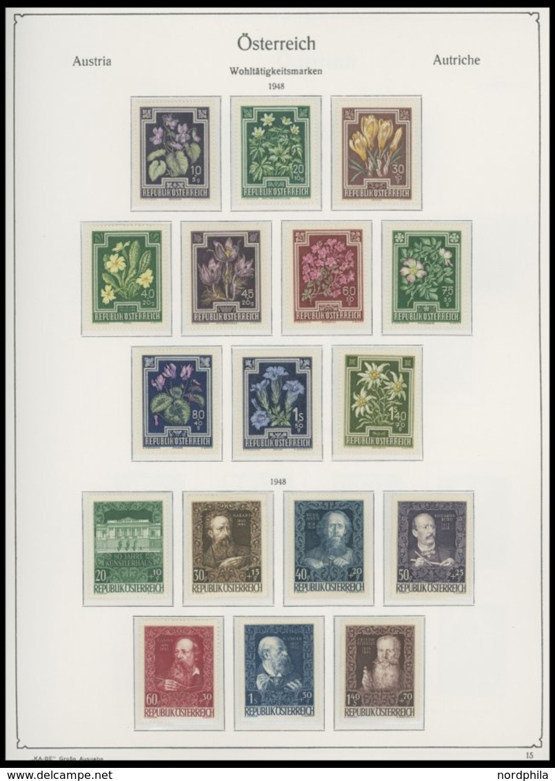 SAMMLUNGEN **, Postfrische Sammlung Österreich Von 1945-90 Ab Mi.Nr. 697, Bis Auf 3 Kleine Werte 1984 Und 1989 Komplett  - Collections