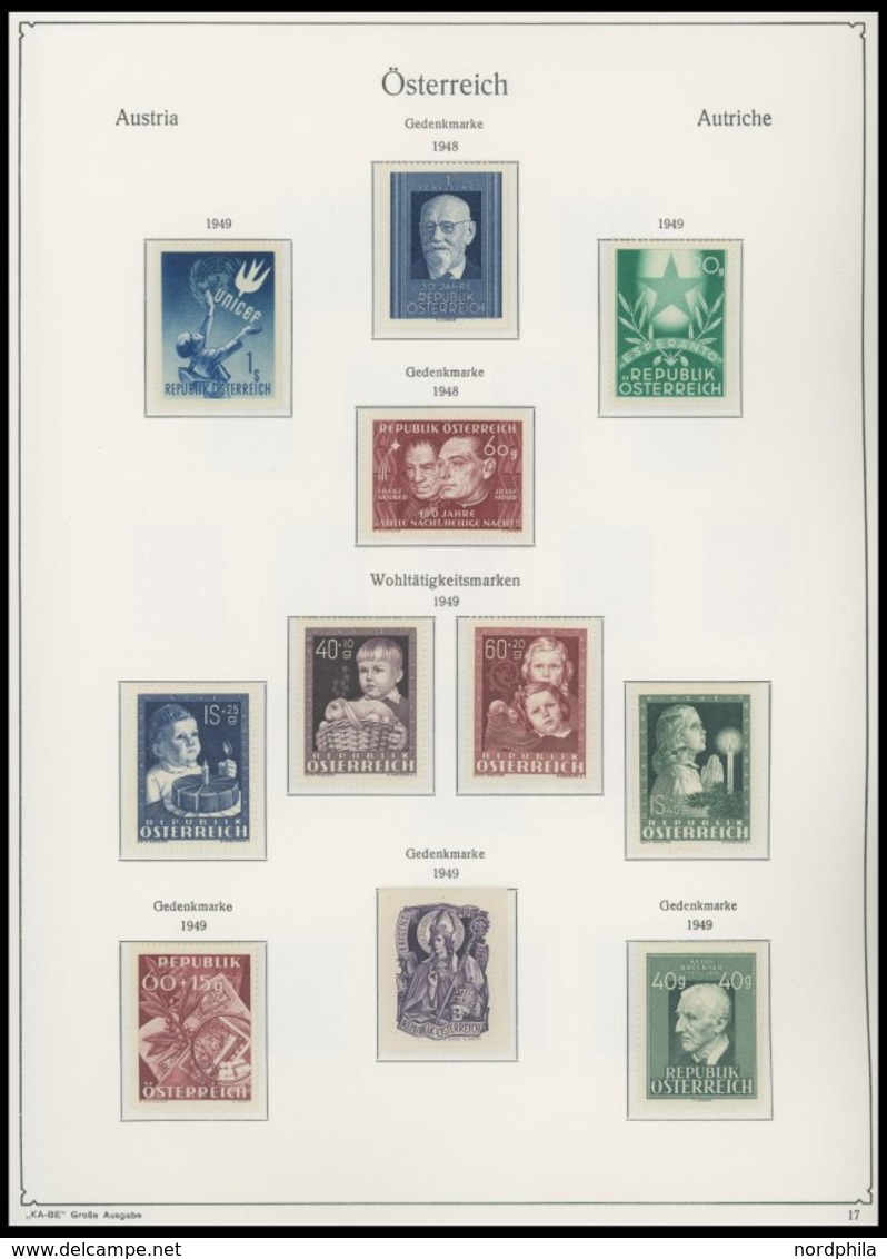 SAMMLUNGEN **, Postfrische Sammlung Österreich Von 1945-90 Ab Mi.Nr. 697, Bis Auf 3 Kleine Werte 1984 Und 1989 Komplett  - Collections