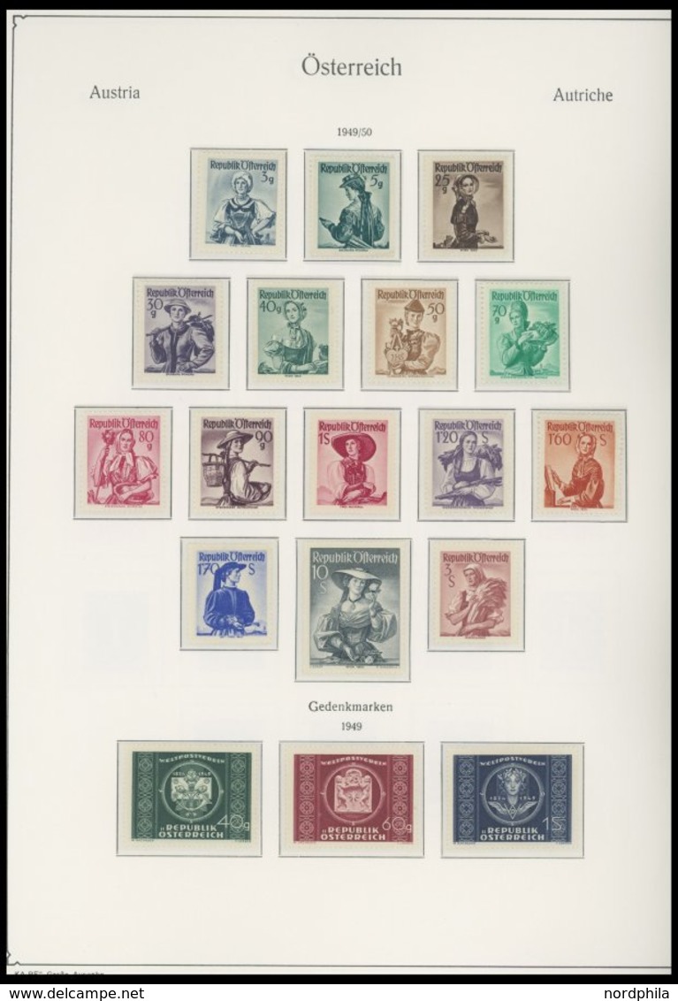 SAMMLUNGEN **, Postfrische Sammlung Österreich Von 1945-90 Ab Mi.Nr. 697, Bis Auf 3 Kleine Werte 1984 Und 1989 Komplett  - Colecciones