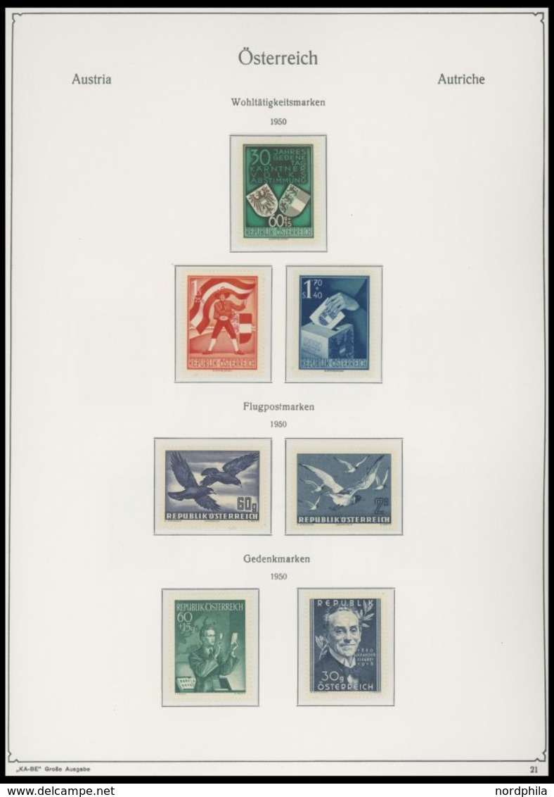 SAMMLUNGEN **, Postfrische Sammlung Österreich Von 1945-90 Ab Mi.Nr. 697, Bis Auf 3 Kleine Werte 1984 Und 1989 Komplett  - Collections