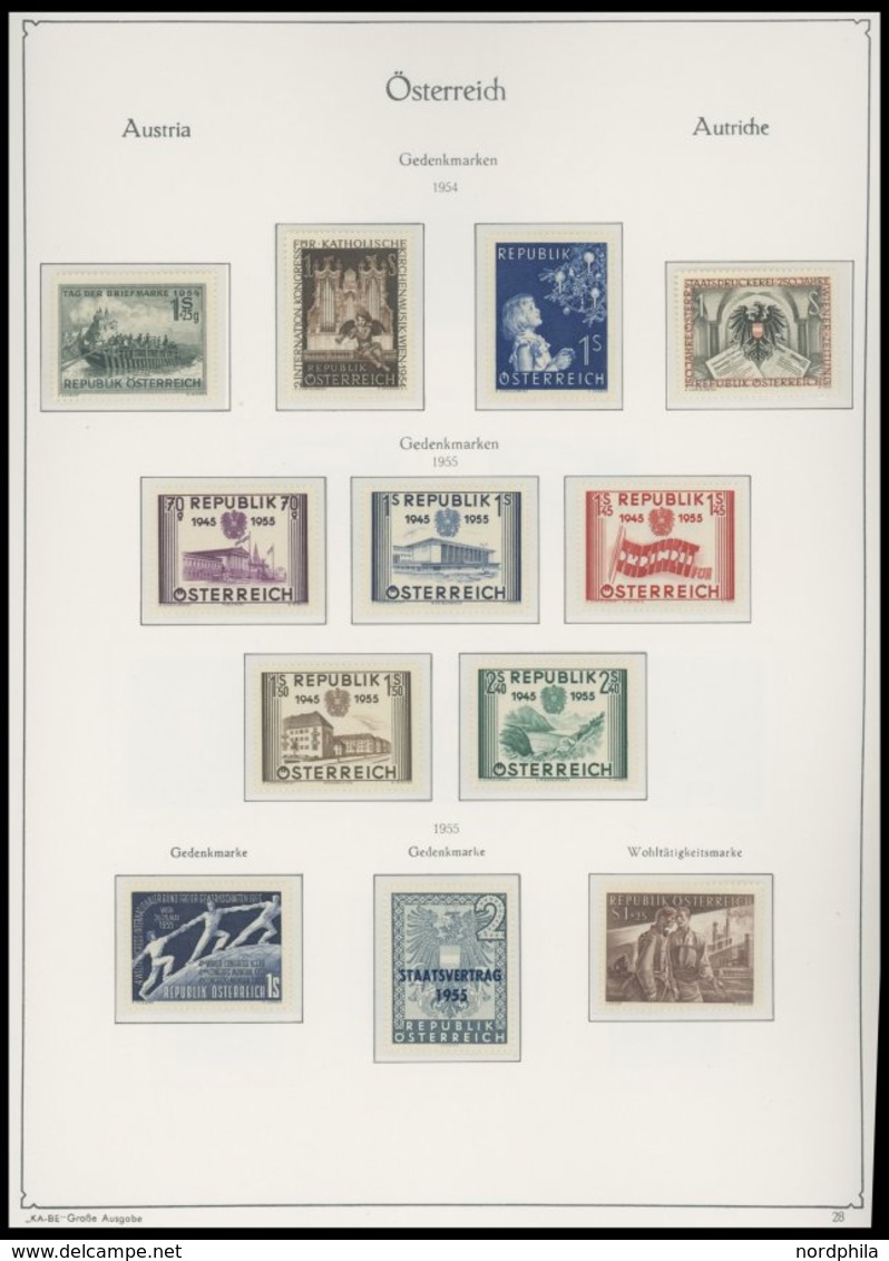 SAMMLUNGEN **, postfrische Sammlung Österreich von 1945-90 ab Mi.Nr. 697, bis auf 3 kleine Werte 1984 und 1989 komplett 