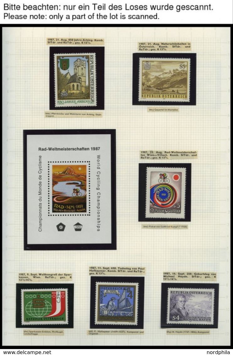 SAMMLUNGEN **, Bis Auf 2 Kleine Werte Komplette Postfrische Sammlung Österreich Von 1964-98 In 2 KA-BE Alben, Dabei Viel - Collections