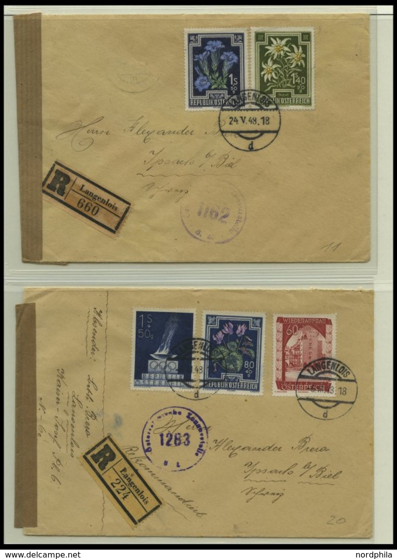 SAMMLUNGEN 1945-52, Sammlung Von 19 Verschiedenen Belegen Mit Zensurstempeln, Meist Einschreibbriefe, Meist Pracht, Besi - Verzamelingen