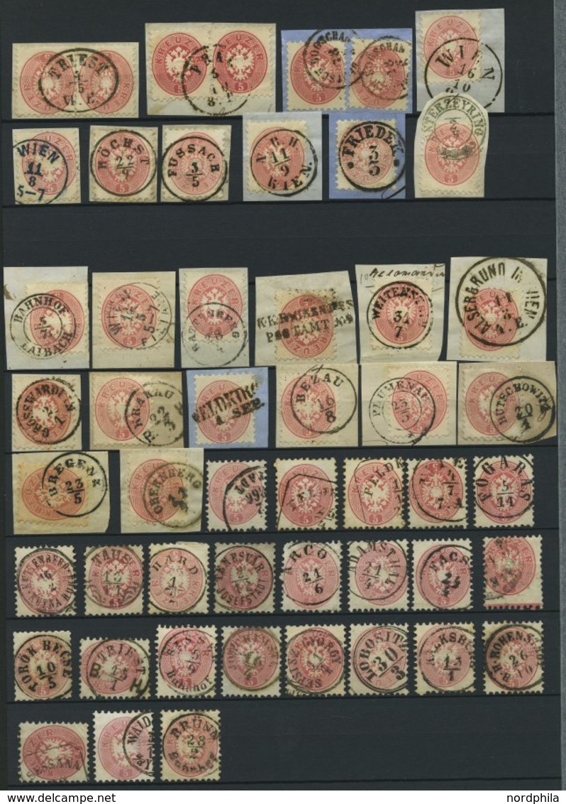 LOTS 26-34 O,BrfStk , 1863/4, Schöne Partie Doppeladler, Insgesamt 117 Werte, Dabei Zahlreiche Ideale Stempelabschläge,  - Autres & Non Classés