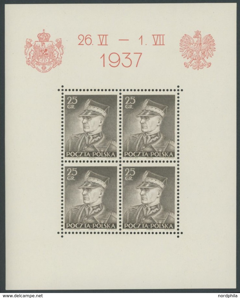 POLEN Bl. 2-4 **, 1937, Besuch Des Königs Von Rumänien, 3 Prachtblocks, Mi 150.- - Altri & Non Classificati