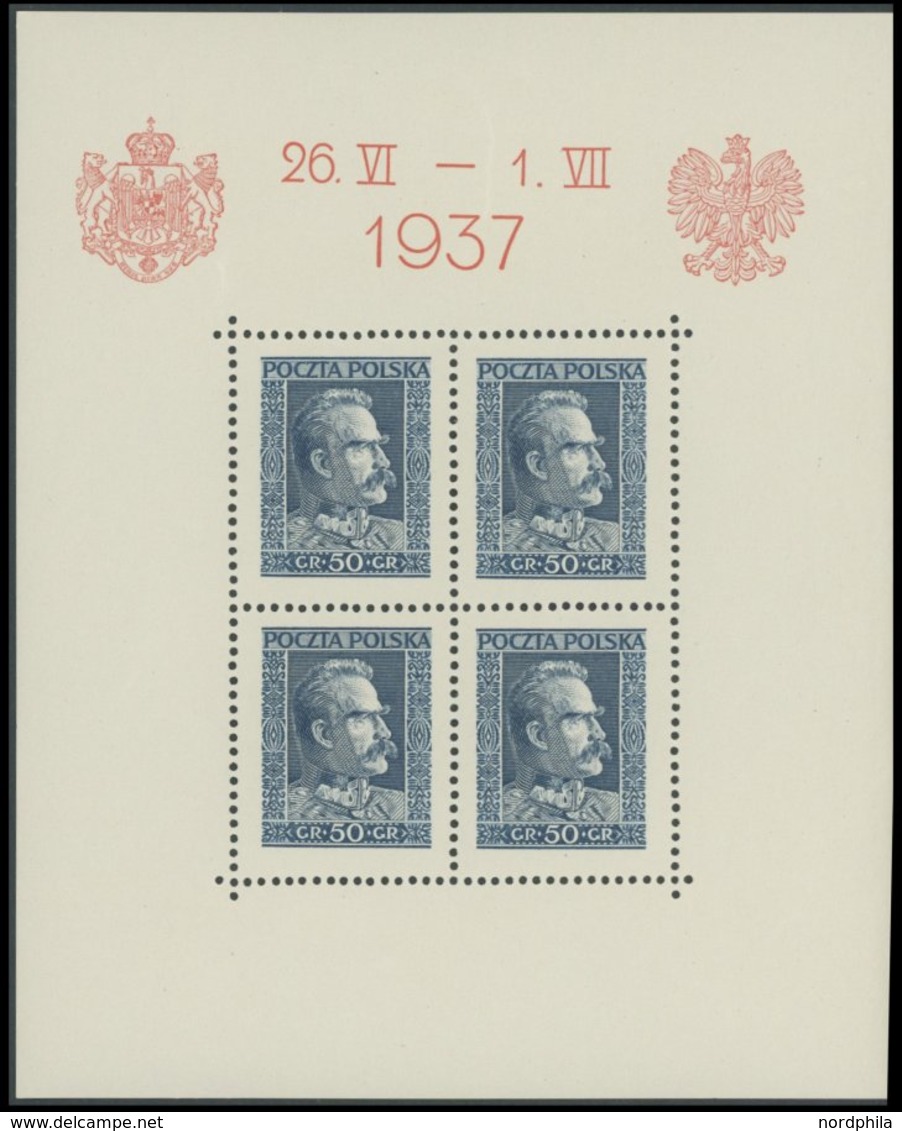 POLEN Bl. 2-4 **, 1937, Besuch Des Königs Von Rumänien, 3 Prachtblocks, Mi 150.- - Autres & Non Classés