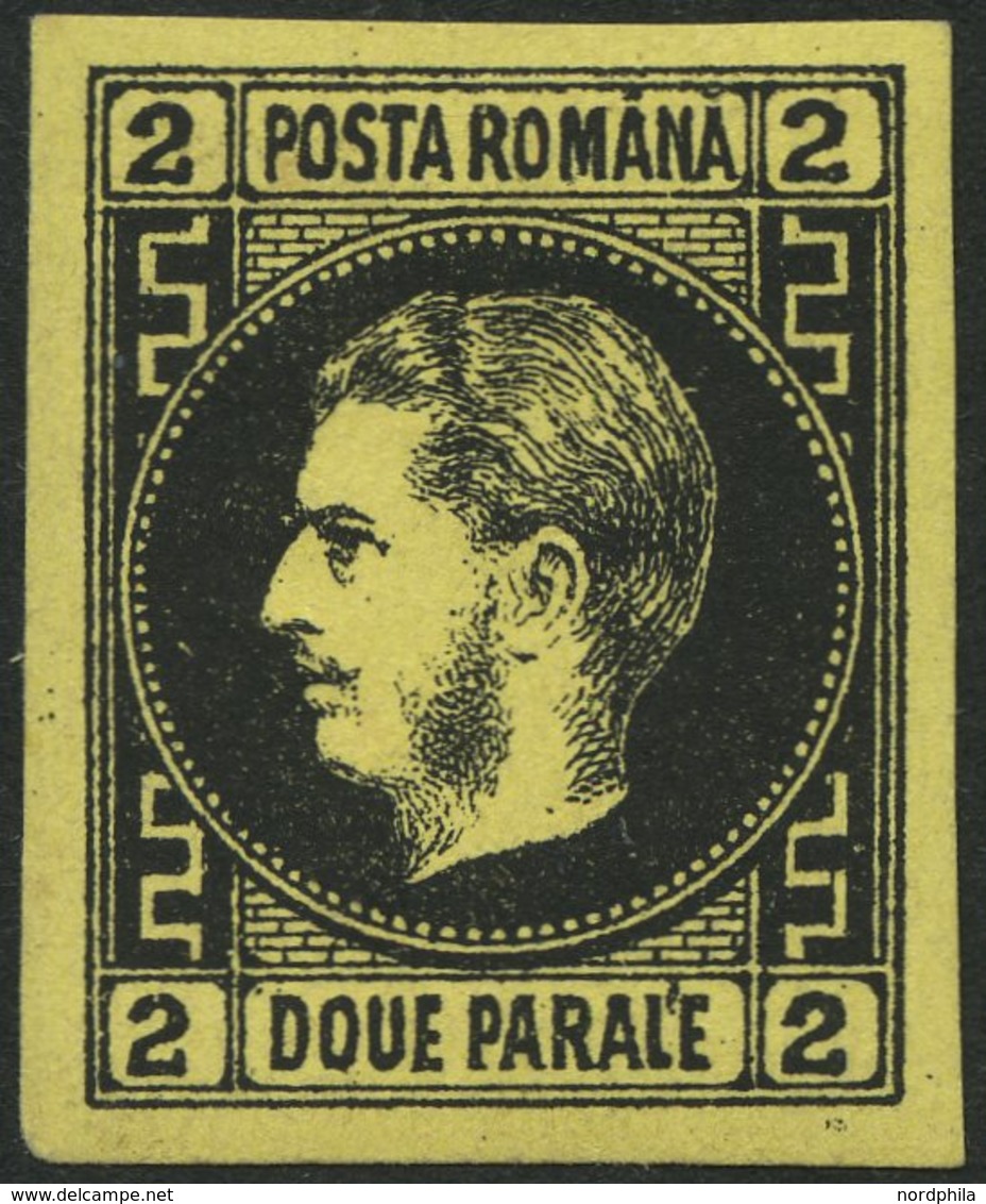 RUMÄNIEN 14x *, 1866, 2 Par. Schwarz Auf Gelb, Dickes Papier, Falzreste, Pracht, Mi. 75.- - Andere & Zonder Classificatie