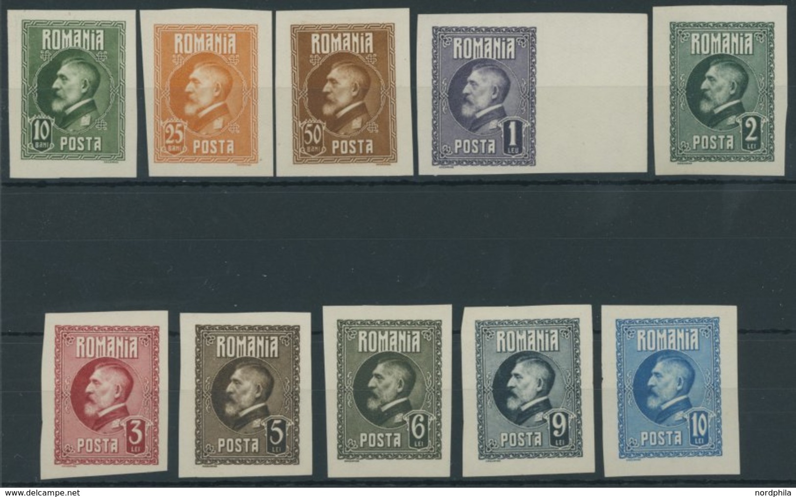 RUMÄNIEN 293-302U *, 1926, 60. Geburtstag, Ungezähnt, Falzreste, Prachtsatz - Andere & Zonder Classificatie