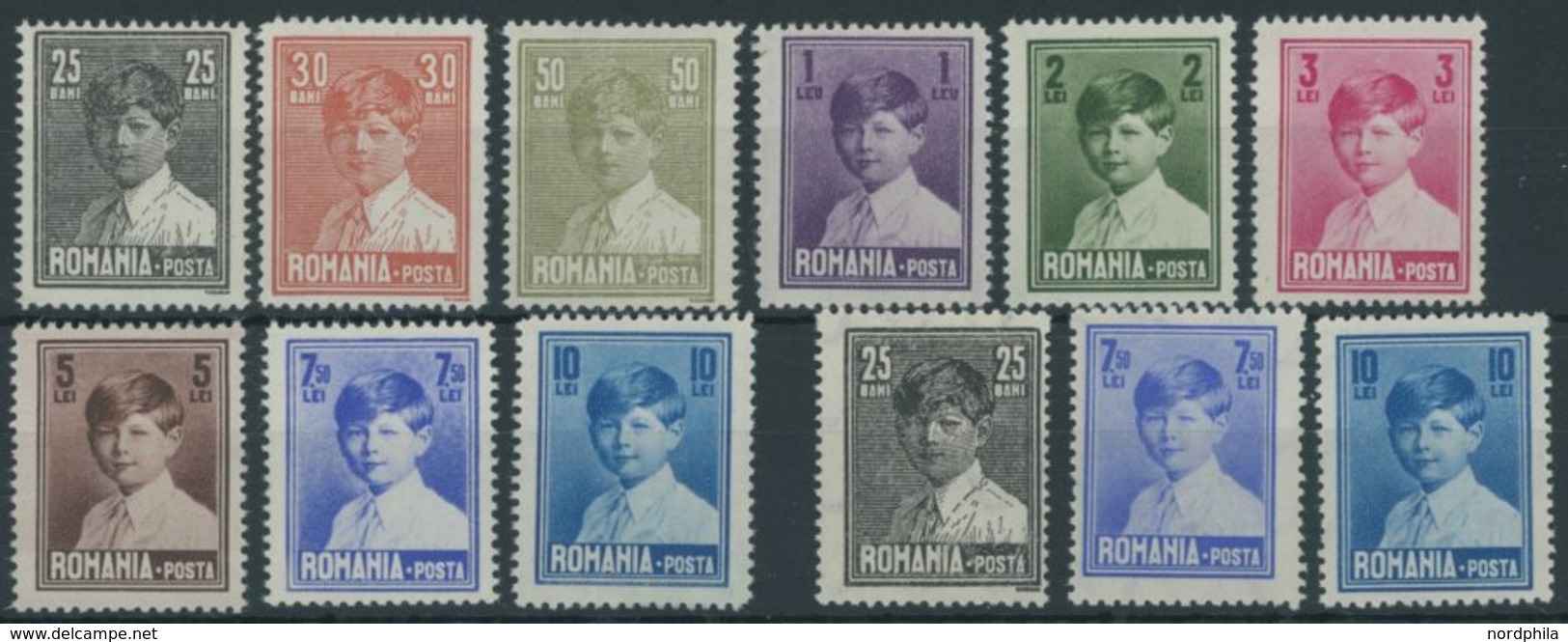 RUMÄNIEN 320-28,353-55 **, 1928, König Michael I, Ohne Wz. Und Wz. 4, 2 Postfrische Prachtsätze, Mi. 80.- - Andere & Zonder Classificatie