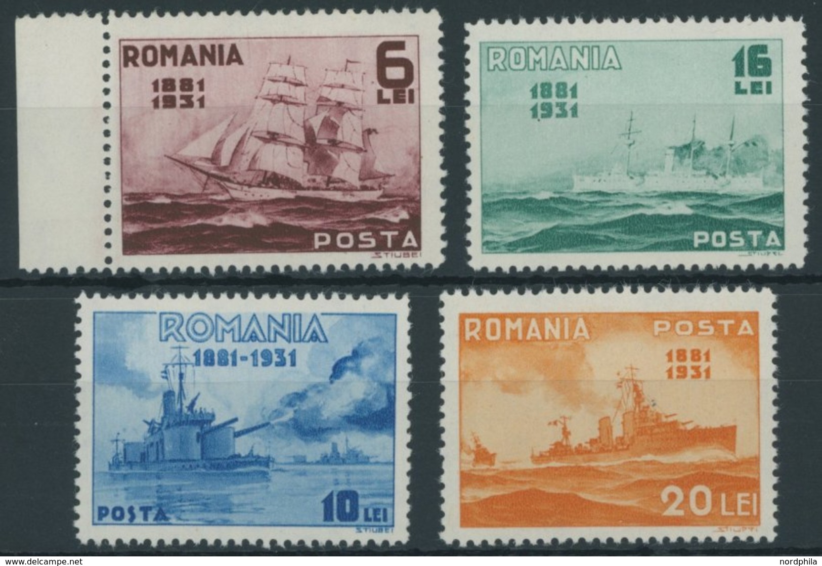 RUMÄNIEN 402-05 **, 1931, 50 Jahre Rumänische Flotte, Postfrischer Prachtsatz, Mi. 90.- - Otros & Sin Clasificación