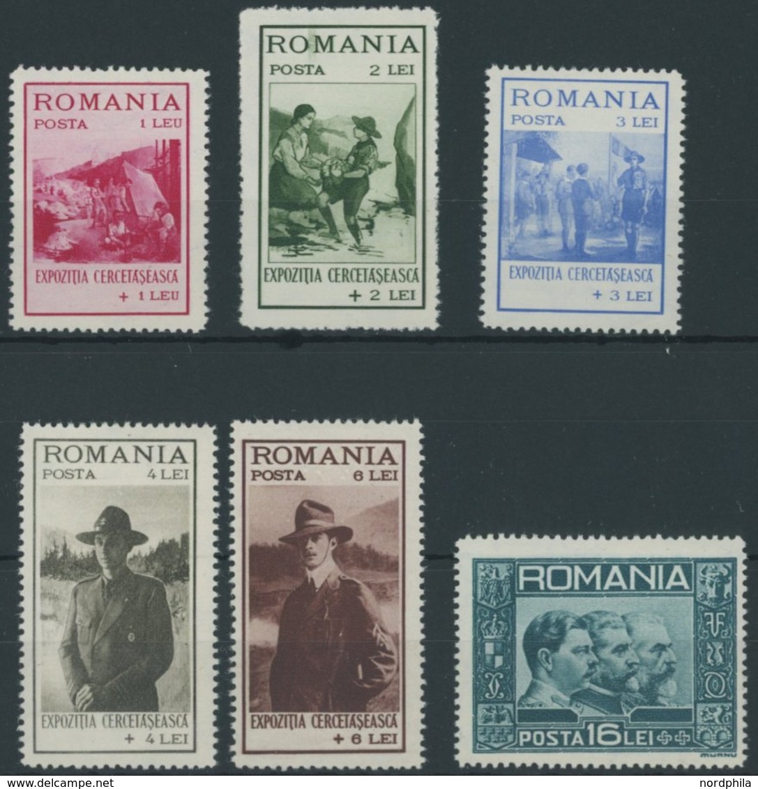 RUMÄNIEN 413-18 **, 1931, Pfadfinder-Ausstellung Und Könige, 6 Postfrische Prachtwerte, Mi. 80.- - Autres & Non Classés