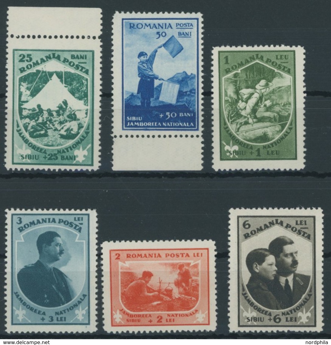 RUMÄNIEN 437-42 **, 1932, Pfadfinderlager Sibiu, Prachtsatz, Mi. 110.- - Altri & Non Classificati