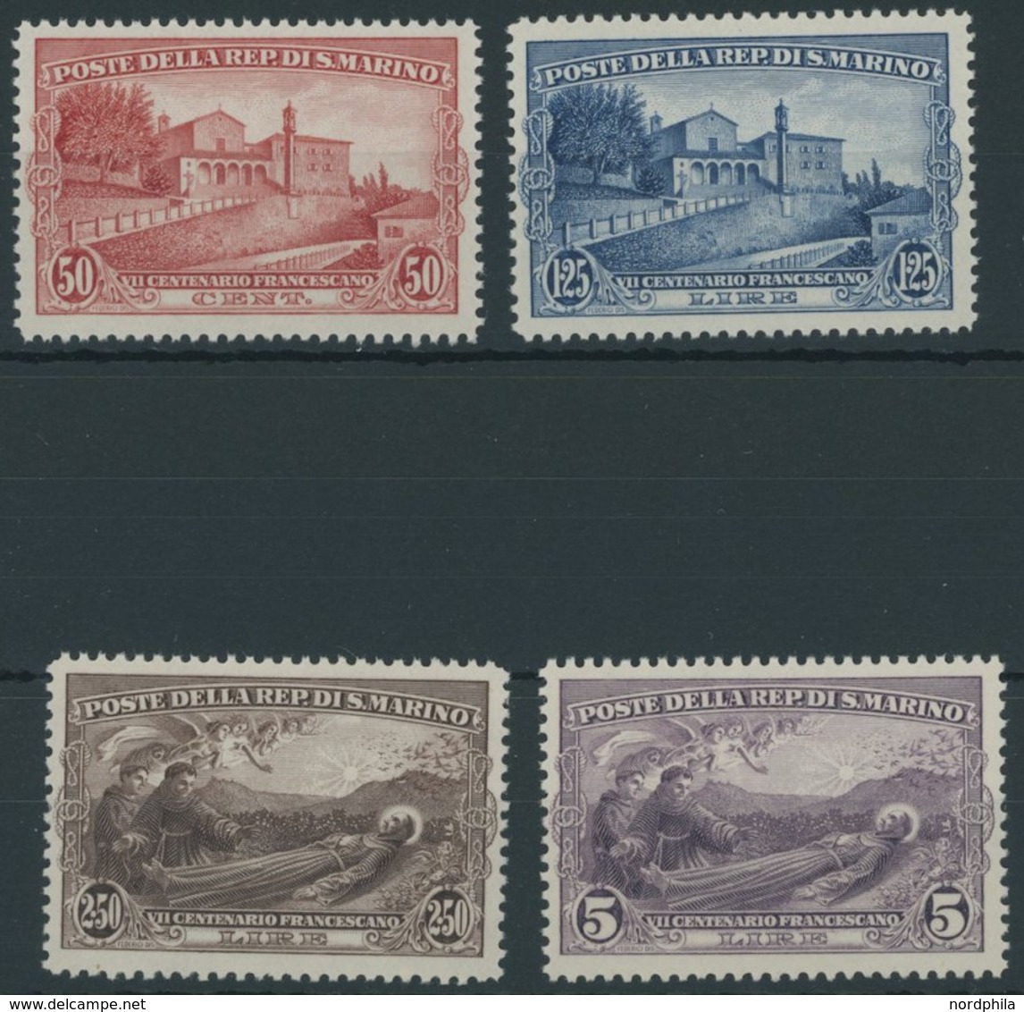 SAN MARINO 141-44 **, 1928, Franziskus Von Assisi, Postfrischer Prachtsatz, Mi. 200.- - Autres & Non Classés