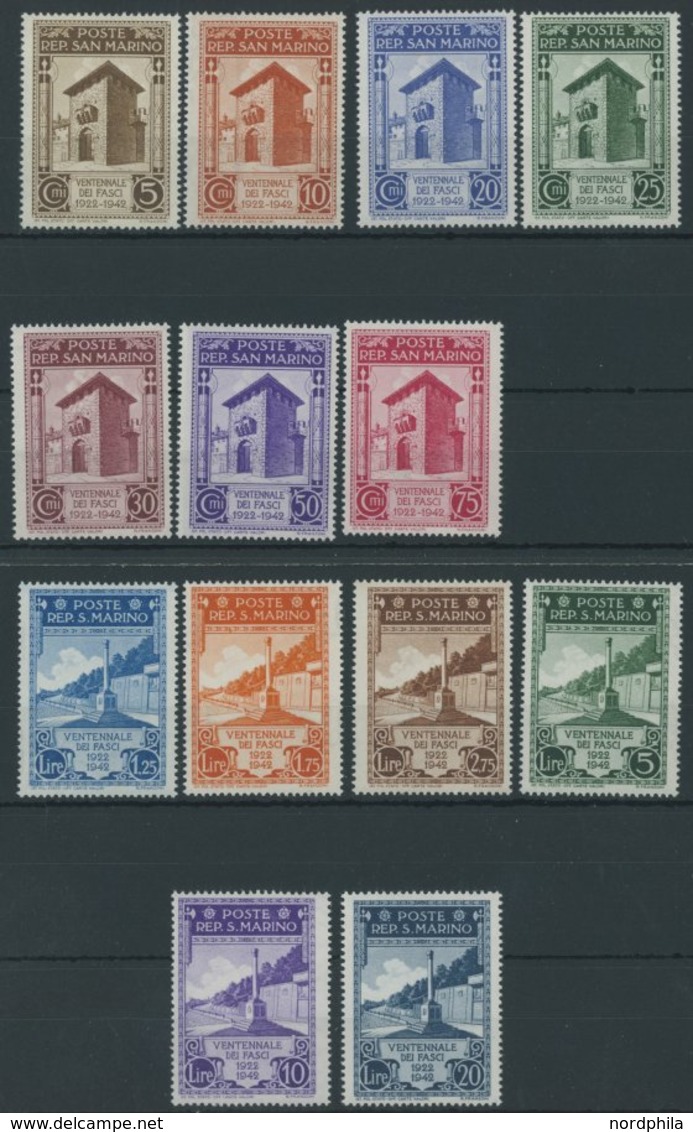 SAN MARINO 271-83I **, 1943, Sturz Des Faschismus, Ohne Aufdruck, Postfrischer Prachtsatz, Mi. 120.- - Otros & Sin Clasificación