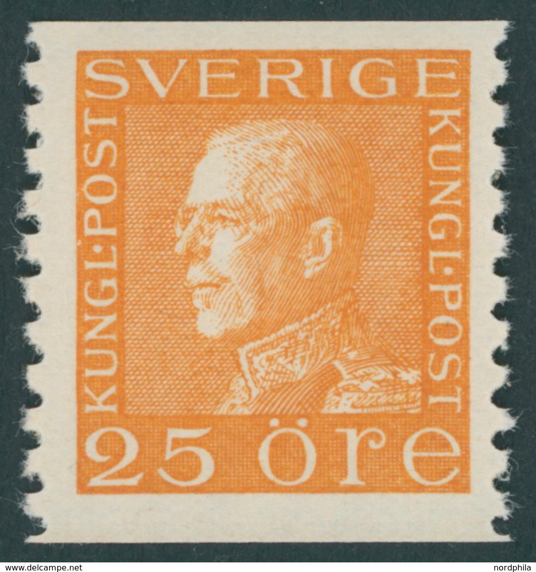 SCHWEDEN 186IIWA **, 1936, 25 Ö. Orange, Weißes Papier, Postfrisch, Pracht, Mi. 65.- - ... - 1855 Prefilatelia