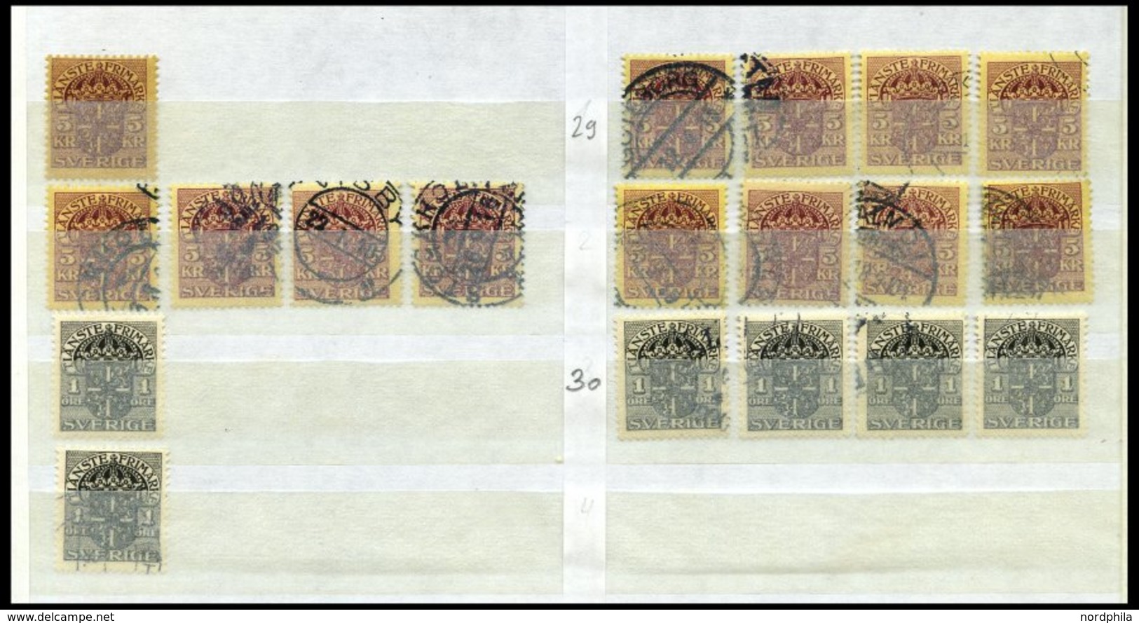 DIENSTMARKEN O,*,** , 1910-1917, Kleine Partie Wappenzeichung, Pracht, Mi. 300.- - Service