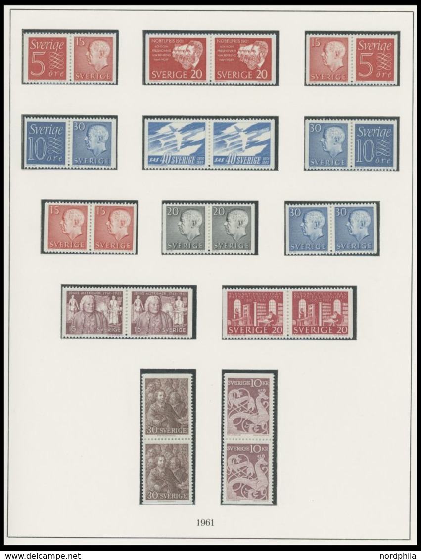 SAMMLUNGEN, LOTS **, Fast Komplette Postfrische Sammlung Schweden Von 1960-96 Auf KA-BE Falzlosseiten Mit Vielen Zusamme - Collezioni