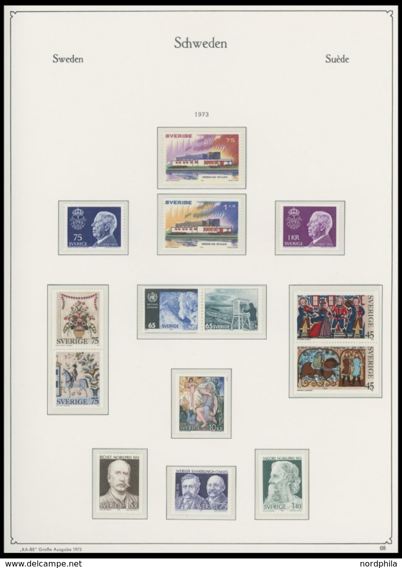 SAMMLUNGEN, LOTS **, Fast Komplette Postfrische Sammlung Schweden Von 1960-96 Auf KA-BE Falzlosseiten Mit Vielen Zusamme - Verzamelingen