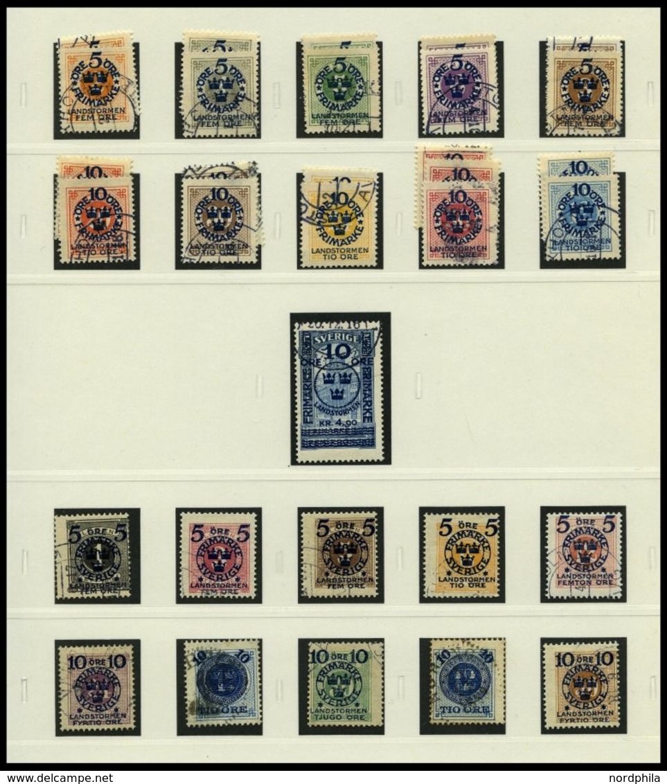 SAMMLUNGEN, LOTS O, Reichhaltige Gestempelte Sammlung Schweden Von 1855-1972 In 2 SAFE-dual Alben, Dabei Mi.Nr. 2, 6, 13 - Collections