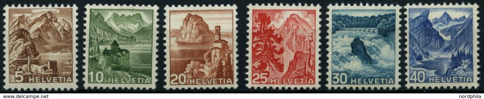 SCHWEIZ BUNDESPOST 500-05 **, 1948, Landschaften, Prachtsatz, Mi. 55.- - 1843-1852 Federal & Cantonal Stamps