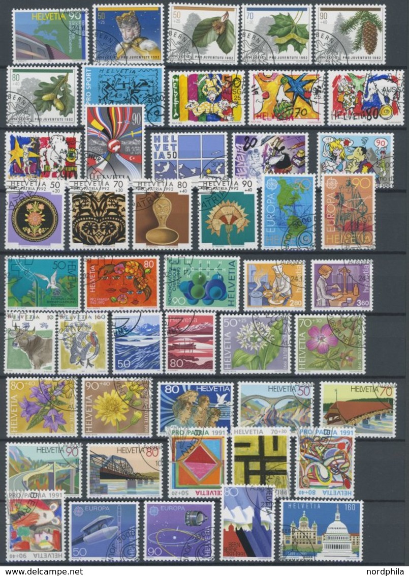 SAMMLUNGEN O, Komplette Gestempelte Sammlung Schweiz Von 1982-84 Und 1986-92 Mit Eckrandstempeln Vom Ersttag, Dabei 3x K - Collections