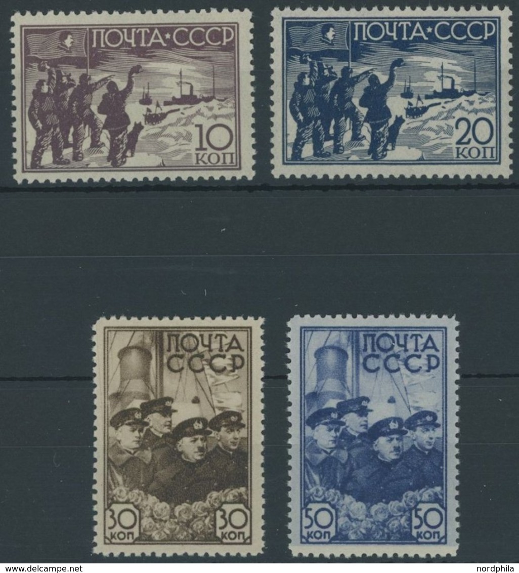 SOWJETUNION 614-17 **, 1938, Bergung Der Expeditionsmannschaft, Postfrischer Prachtsatz, Mi. 70.- - Usados