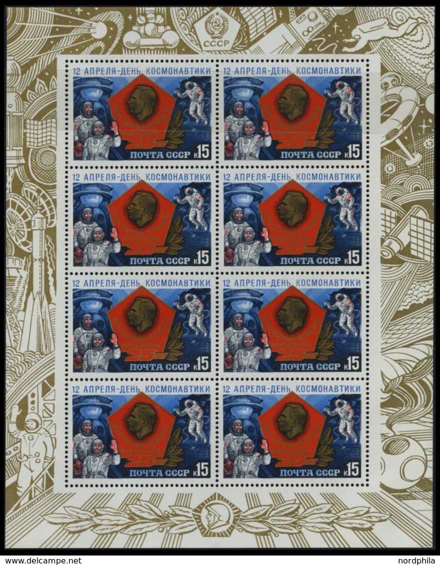 SOWJETUNION 5496,5524KB **, 1985, Tag Der Kosmonauten Und Erster Weltraumspaziergang Einer Frau, 2 Kleinbogen, Pracht, M - Used Stamps