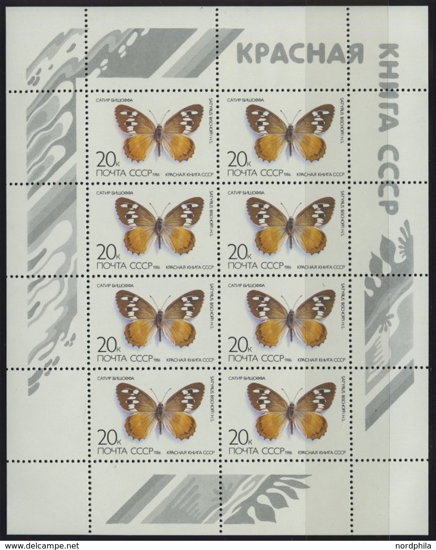 SOWJETUNION 5588/9KB **, 1986, Schmetterlinge Und EXPO 86 Vancouver, 2 Kleinbogen, Pracht, Mi. 110.- - Used Stamps