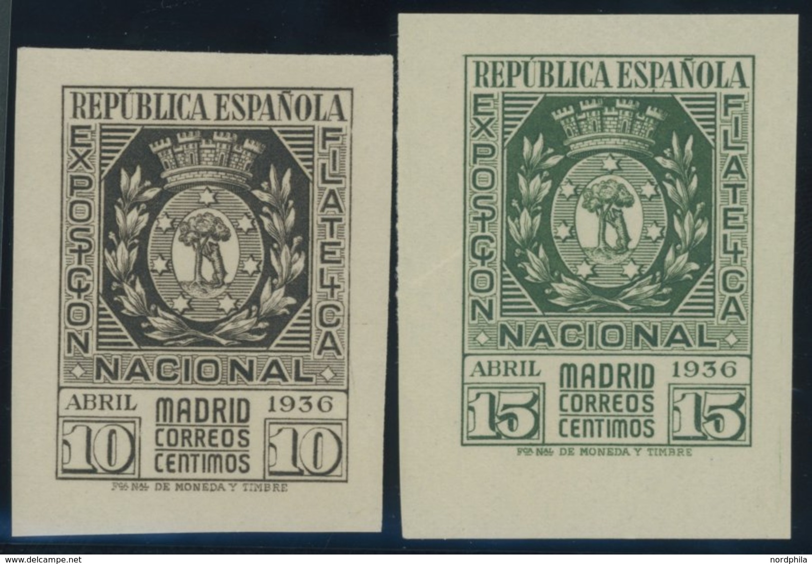 SPANIEN 679/80 **, 1936, Nationale Philatelistische Ausstellung, Pracht, Mi. 140.- - Andere & Zonder Classificatie