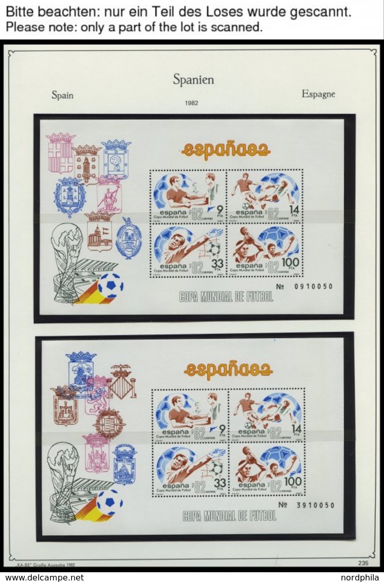 SPANIEN **, Komplette Postfrische Sammlung Spanien Von 1973-90 Im KA-BE Album, Mit Zusammendrucken, Kleinbogen Und Marke - Andere & Zonder Classificatie