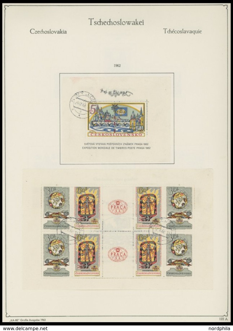 TSCHECHOSLOWAKEI O, Gestempelte Sammlung Tschechoslowakei Von 1945-64 Auf KA-BE Seiten, Anfangs Recht Komplett, Bl. 7 (* - Collezioni & Lotti