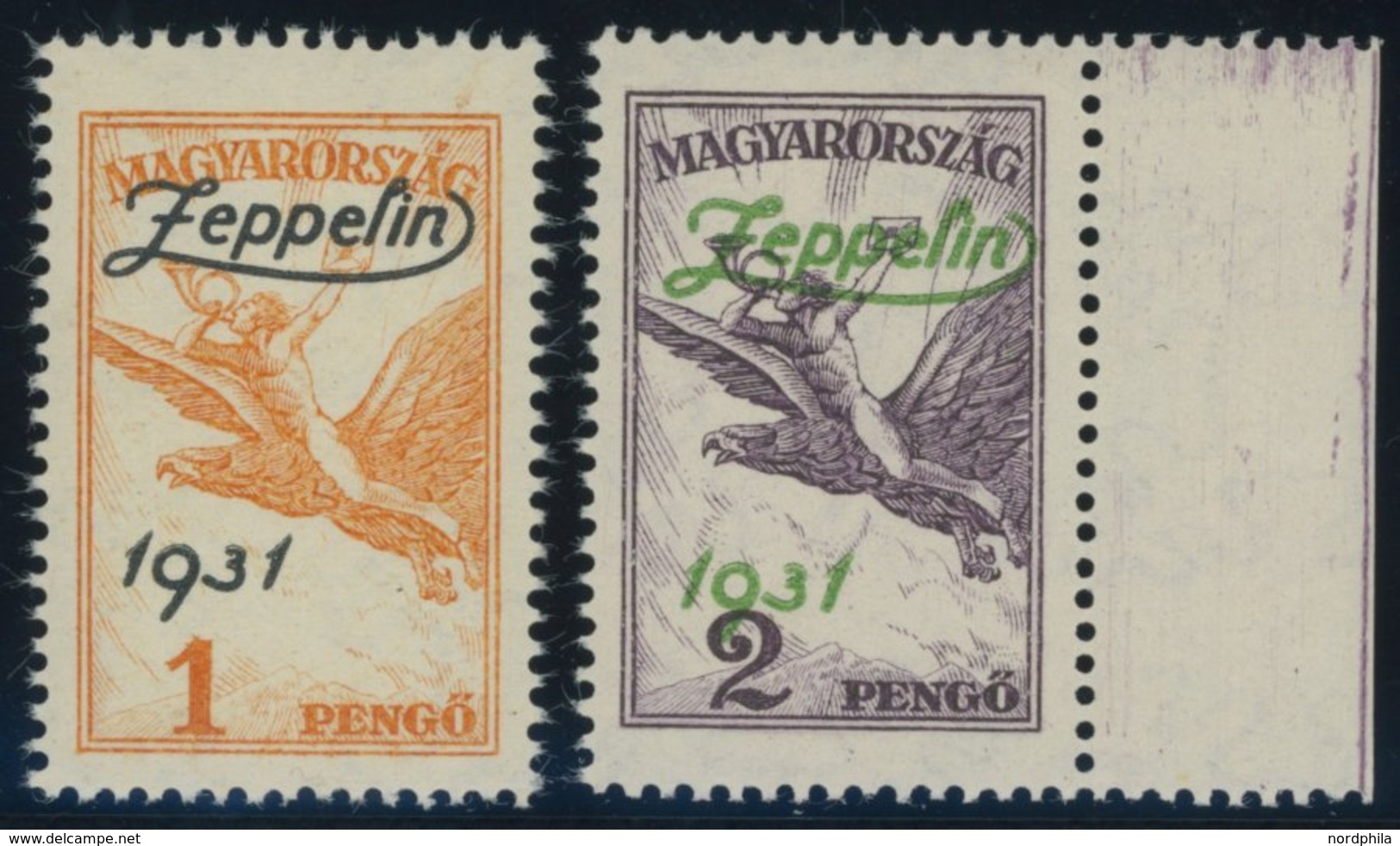 UNGARN 478/9 **, 1931, Graf Zeppelin, Pracht, Mi. 200.- - Other & Unclassified