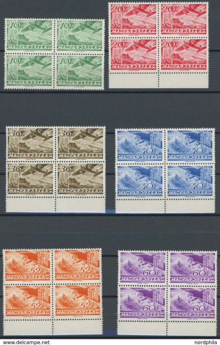 UNGARN 528-37 VB **, 1936, Flugpost In Viererblocks, Postfrischer Prachtsatz, Mi. 220.- - Altri & Non Classificati