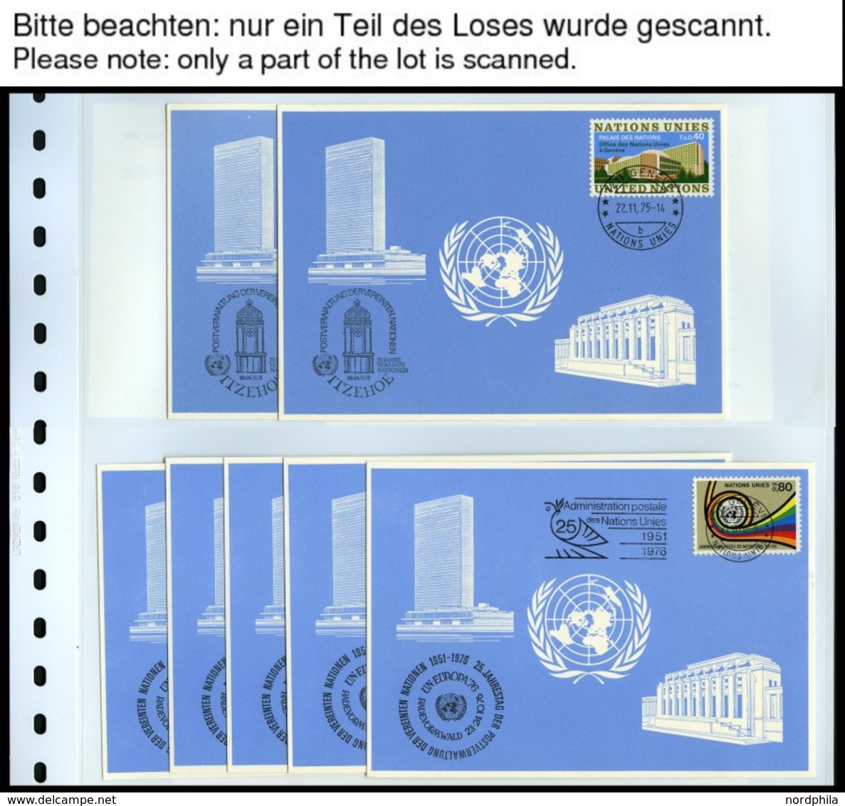 UNO - GENF **,Brief , 1969-78, Postfrisch Komplett, Dazu FDC`s Bis 1981 Sowie Blaue Karten Mit Dubletten, Prachterhaltun - Otros & Sin Clasificación