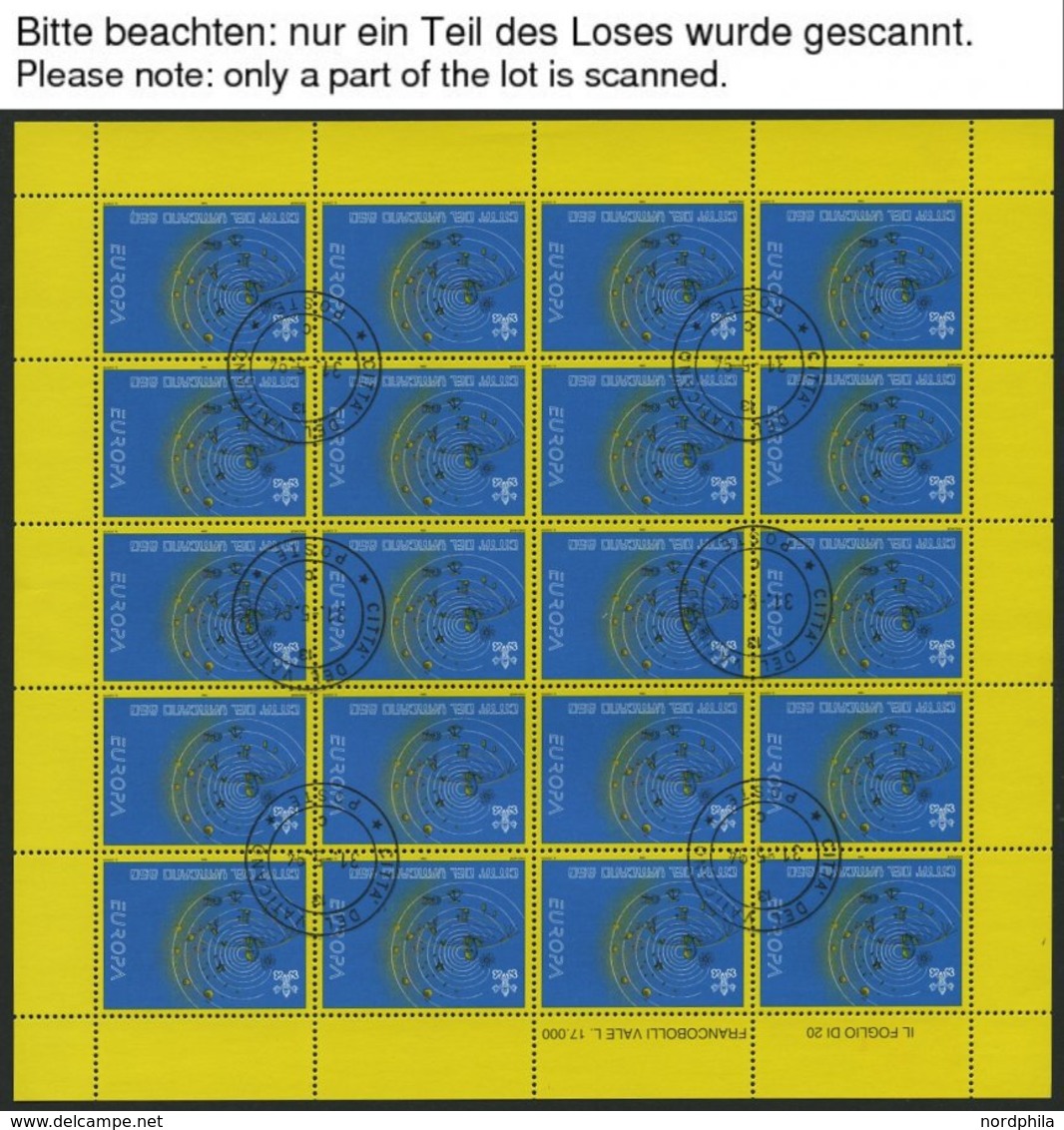 VATIKAN 1122/3,1302KB O, 1994/99, Entdeckungen Und Erfindungen Und Europarat In Kleinbogen, Pracht, Mi. 76.- - Otros & Sin Clasificación