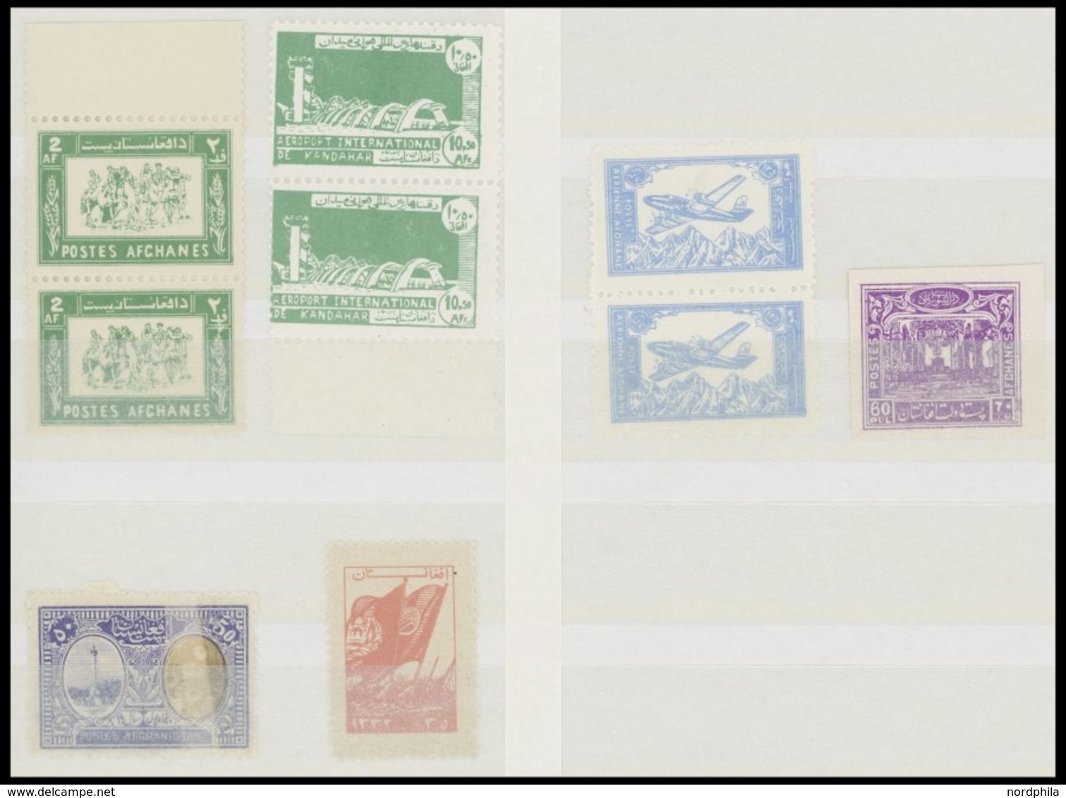 AFGHANISTAN **, fast nur postfrische Sammlung Afghanistan bis 1969, incl. Dienstmarken, Paketmarken, Zwangszuschlagsmark