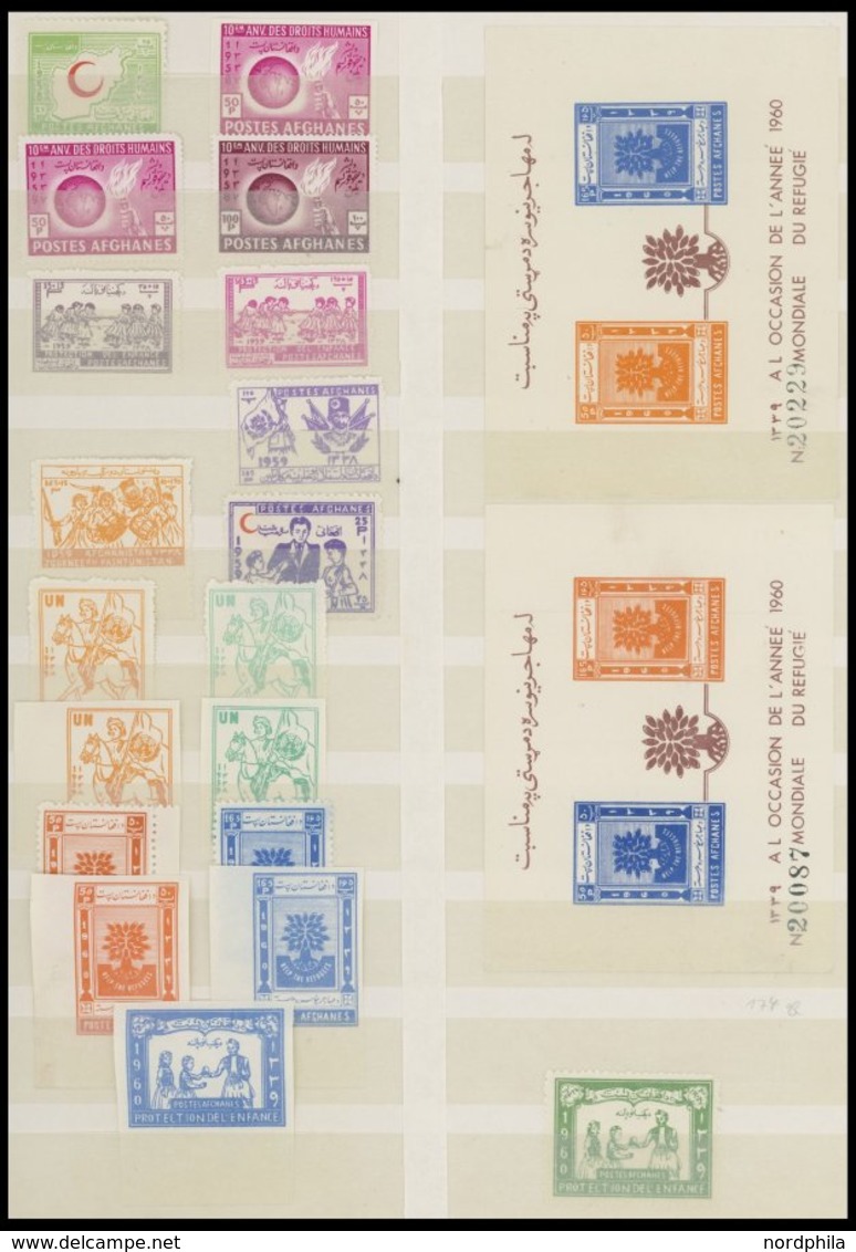 AFGHANISTAN **, Ca. 1920-1960, Partie Verschiedene Postfrischer Ausgaben, Prachterhaltung, Mi. über 850.- - Afganistán