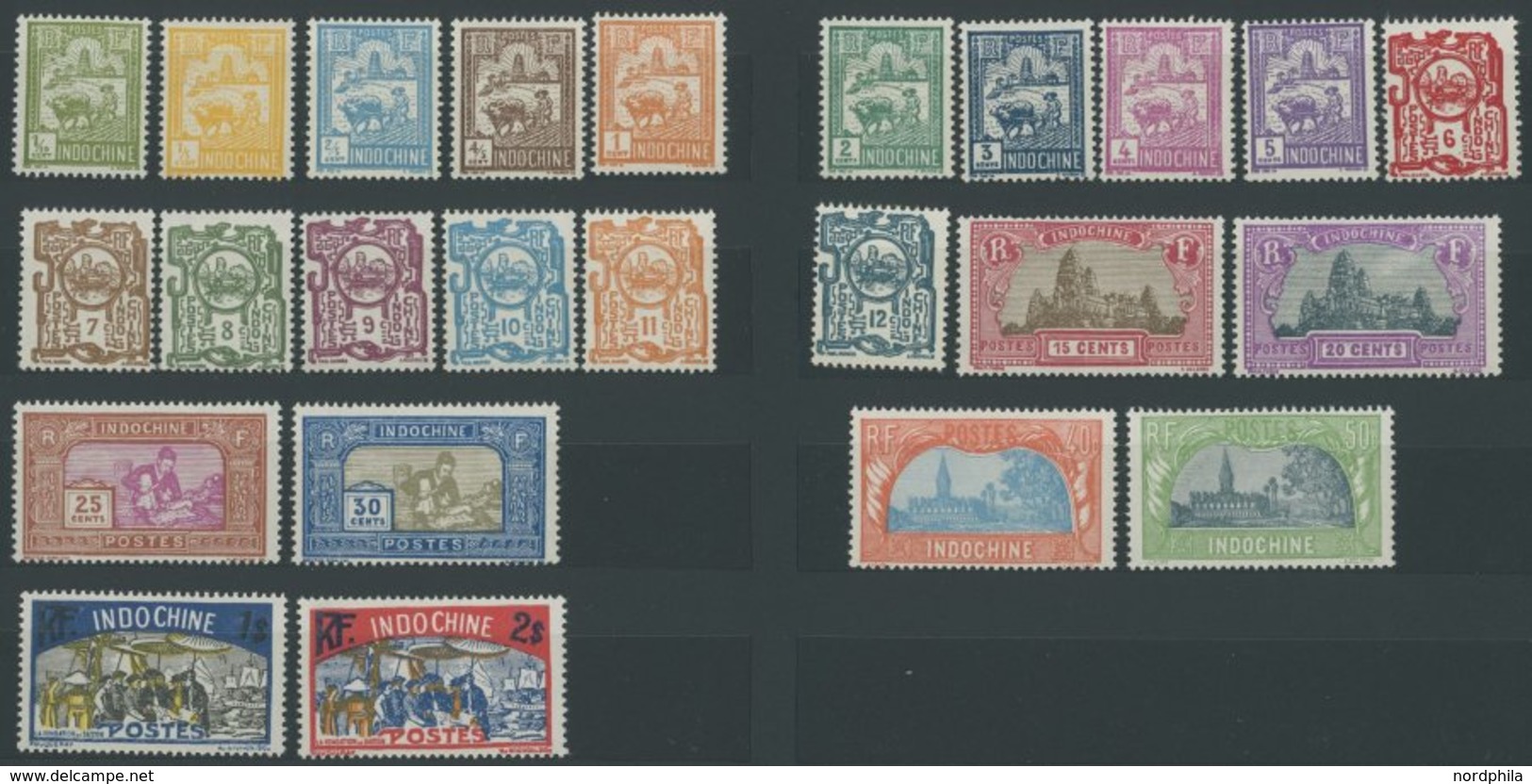 FRANZÖSISCH-INDOCHINA 123-46 **, 1927, Einheimische Motive, Postfrischer Prachtsatz - Sonstige & Ohne Zuordnung
