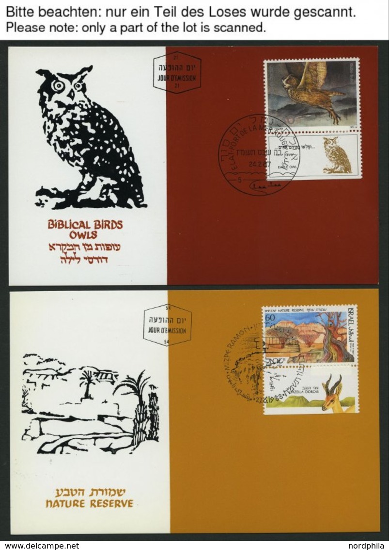 ISRAEL - SAMMLUNGEN, LOTS 1987/8, 2 Komplette Jahrgänge Auf Maximumkarten, Pracht - Collezioni & Lotti