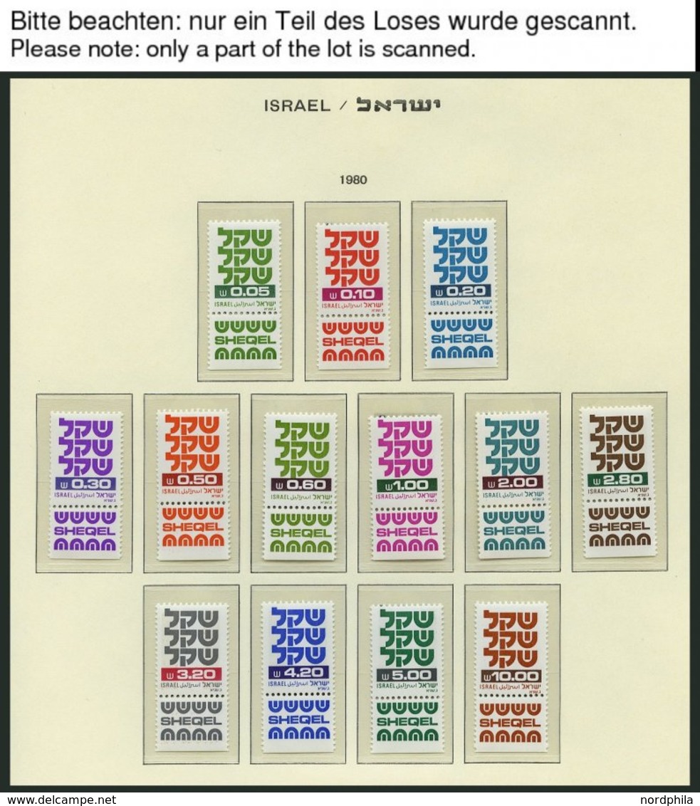 ISRAEL - SAMMLUNGEN, LOTS **, 1980-85, Komplette Teilsammlung Auf Schaubek-Falzlosseiten, Pracht, Mi. 303.- - Collezioni & Lotti