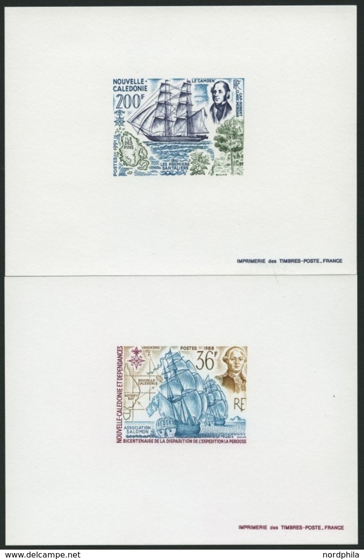 NEUKALEDONIEN 819,914P (*), 1988/91, 36, 200 F. Schiffe, Je Als Epreuves De Luxe, Pracht - Other & Unclassified