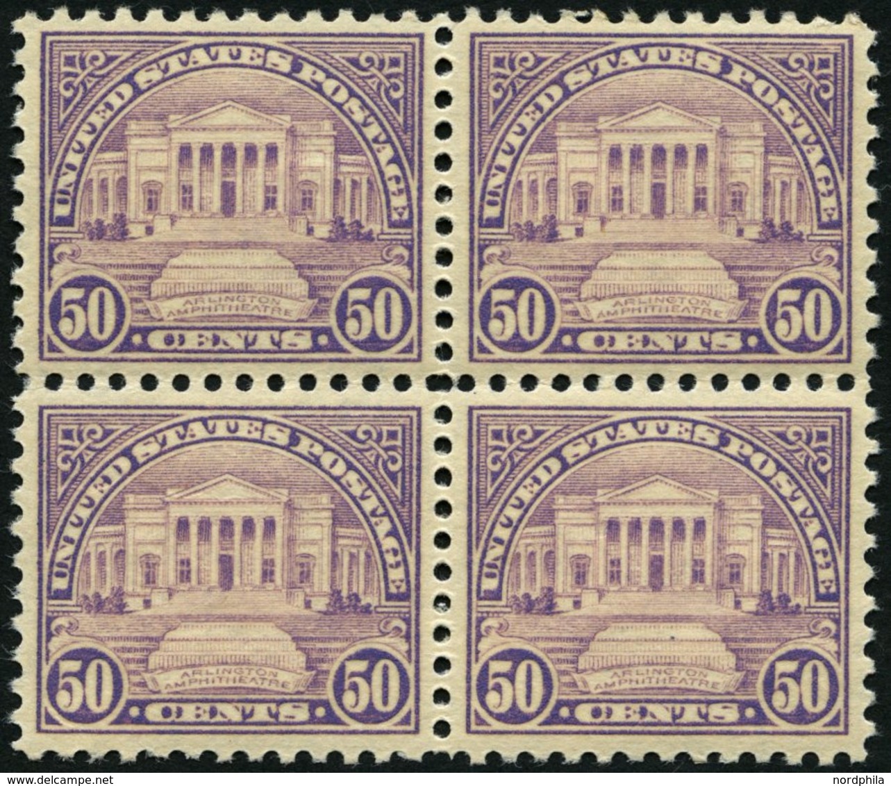 USA 282 VB **, Scott 570, 1931, 50 C. Grabmal Des Unbekannten Soldaten Im Postfrischen Viererblock, Pracht - Andere & Zonder Classificatie