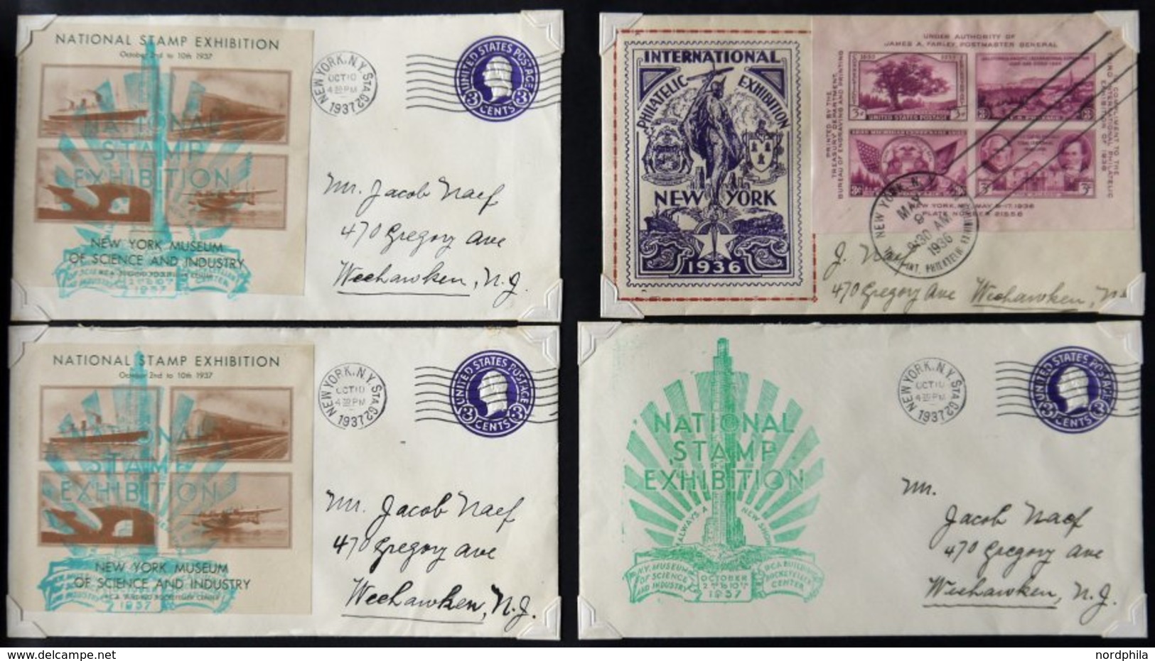 SAMMUNGEN, LOTS 1933-49, Sammlung von 380 Belegen, fast nur FDC`s in 4 großformatigen alten Compact Cover Alben, meist i