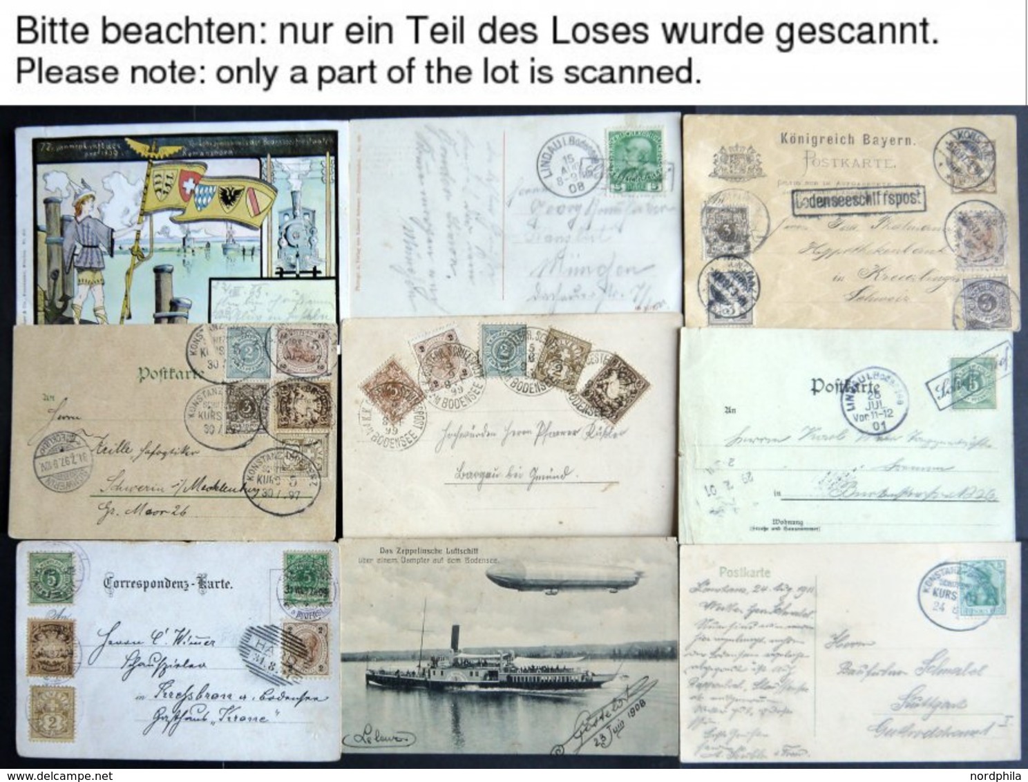 LOKALAUSGABEN PRZEDBORZ 1897-1980, 50 Verschiedene Belege Bodensee-Schiffspost, Dabei Einschreiben, Retour- Und Eilboten - Autres & Non Classés